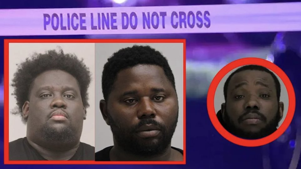 KeepDallasSafe's tweet photo. 28-year-old Anthony Robinson and 31-year-old Shyheim Muhammed have been arrested in connection with a June shooting at a gas station that killed Nigel Calhoun and injured another person. 

Authorities believe the shooting may have been a retaliatory attack and are actively seeking a third suspect, 31-year-old Christopher Johnson, who is still at large. 

If anyone knows Johnson's location they are urged to contact Detective C. Whitaker at 214-557-9314 or chelsea.whitaker@dallaspolice.gov.