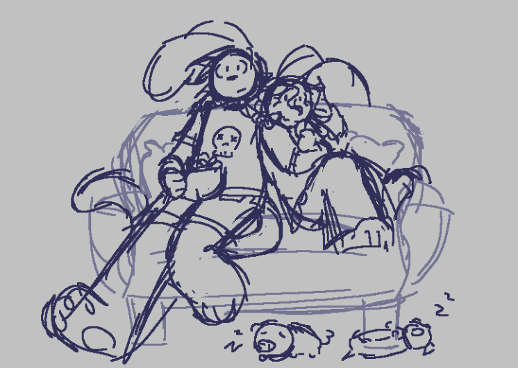LumiFlowEPITAPH's tweet photo. this was my original sketch for this but i want to draw diffrent charechters from riggy and rosey during toonturftober https://t.co/s5trykfwj4