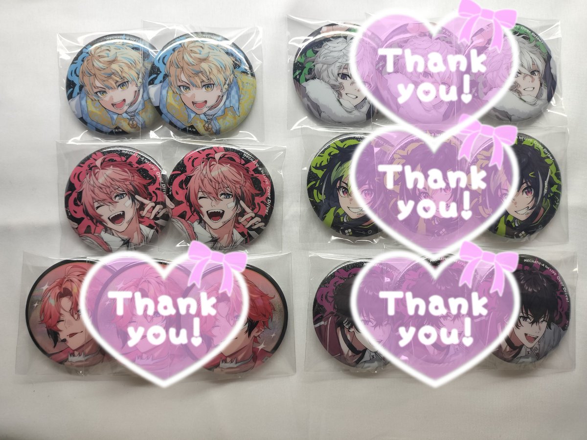 y3yxd's tweet photo. 【交換・譲渡】にじさんじ MECHATU-A 1st LIVE Over Drive! 缶バッジ

譲:画像1
求:画像2 > 〜定価＋送料

郵送希望
検索からもお気軽にお声掛けください♩

本垢がサーチバンのため別垢から失礼します🙇🏻‍♀️
お声かけは本垢の方へお願いいたします🍀︎ https://t.co/s1MuO4vOgB