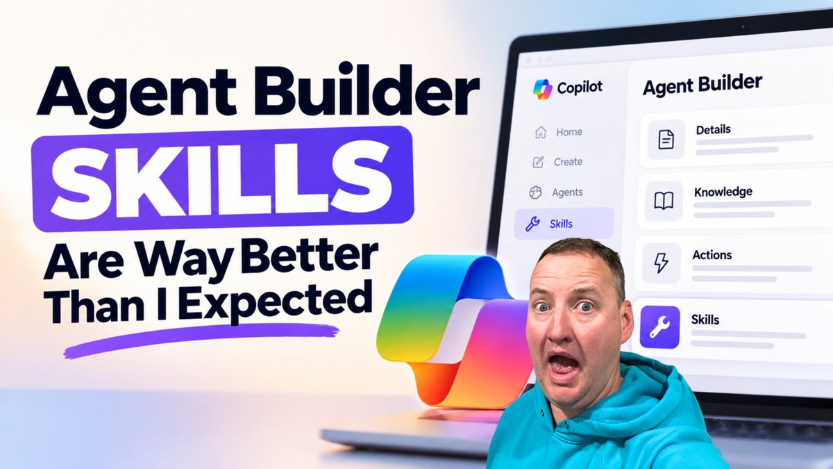 PowerApps911's tweet photo. When Shane says, “My brain is broken, this is awesome!” you probably want to pay attention. 

Watch now:
https://t.co/0BE14zJCjQ

#MicrosoftCopilot #Microsoft365Copilot #AgentBuilder #CopilotStudio #PowerPlatform https://t.co/fw0bIwbkWz