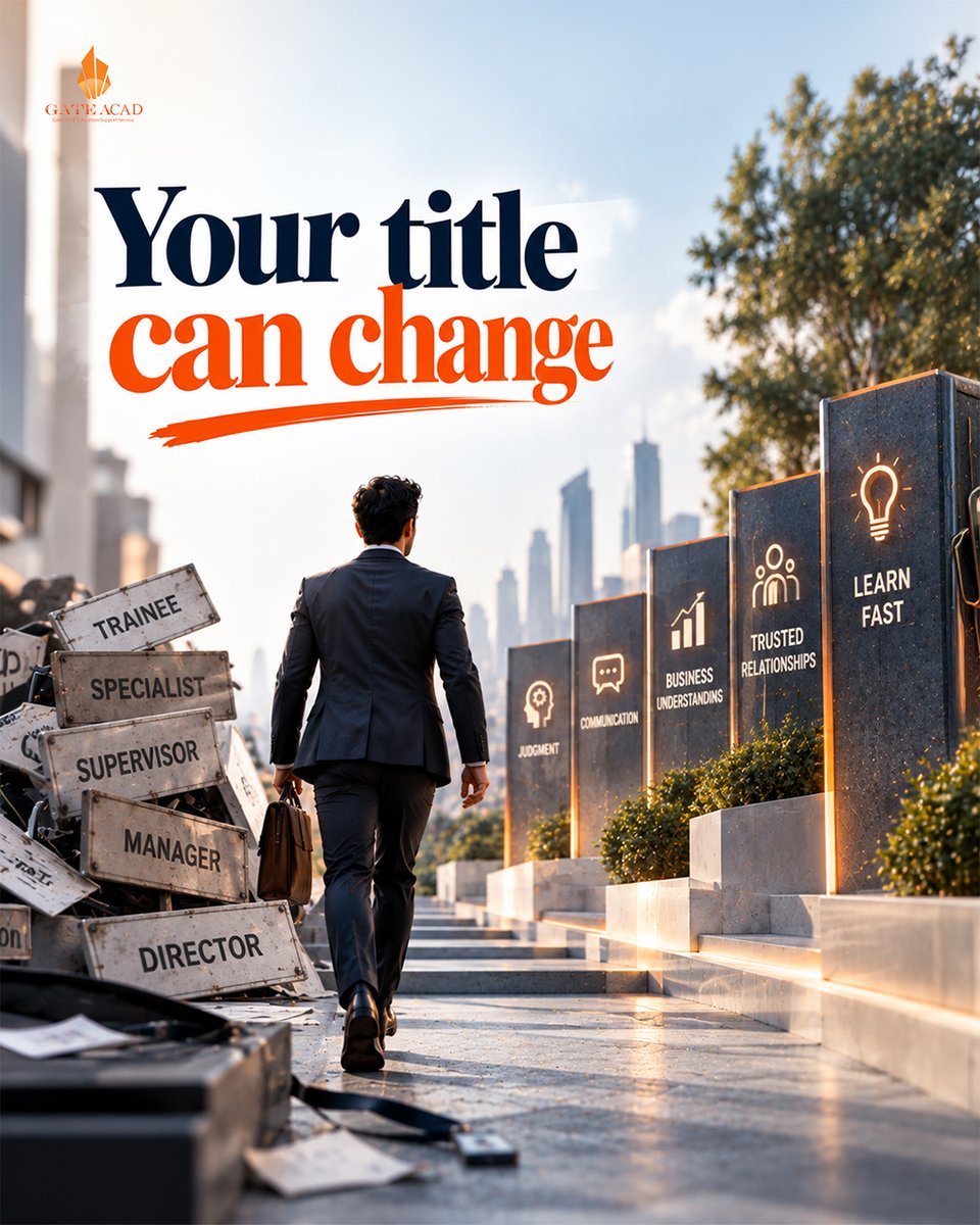 GateACAD's tweet photo. Job titles change. Career capital stays.
 
 Build the assets that travel with you:
 • judgment
 • communication
 • business understanding
 • trusted relationships
 • the ability to learn fast
 
 The goal is not to look qualified for one role. It is to become valuable across changing roles.
 
 Which part of your career capital are you building now?