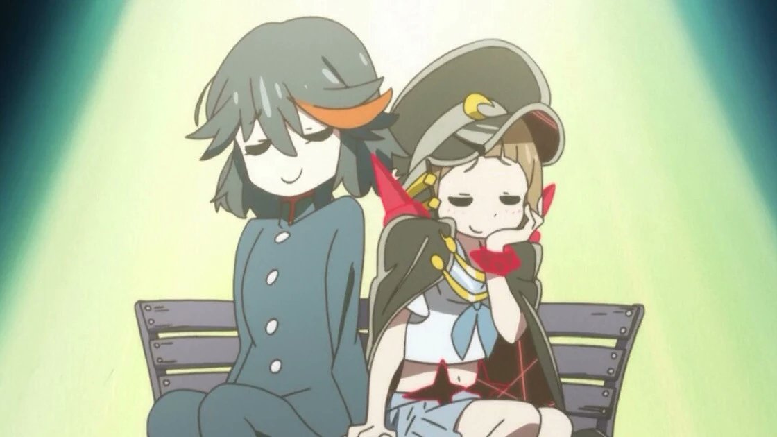 ShoujoCent's tweet photo. So Kill La Kill had its 12th anniversary yesterday 😎
 
I shall take this opportunity to remind y’all that Ryuko &amp; Mako are canon girlfriends, girlkissers even, and no amount of phobes or naysayers will ever change that 🙂‍↕️❤️🤎 https://t.co/eXdDidkVHS