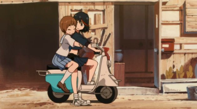 ShoujoCent's tweet photo. So Kill La Kill had its 12th anniversary yesterday 😎
 
I shall take this opportunity to remind y’all that Ryuko &amp; Mako are canon girlfriends, girlkissers even, and no amount of phobes or naysayers will ever change that 🙂‍↕️❤️🤎 https://t.co/eXdDidkVHS