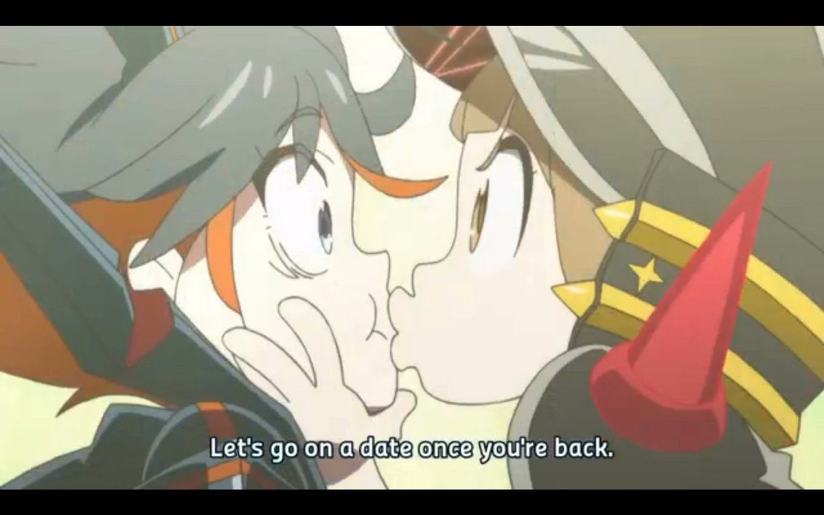 ShoujoCent's tweet photo. So Kill La Kill had its 12th anniversary yesterday 😎
 
I shall take this opportunity to remind y’all that Ryuko &amp; Mako are canon girlfriends, girlkissers even, and no amount of phobes or naysayers will ever change that 🙂‍↕️❤️🤎 https://t.co/eXdDidkVHS