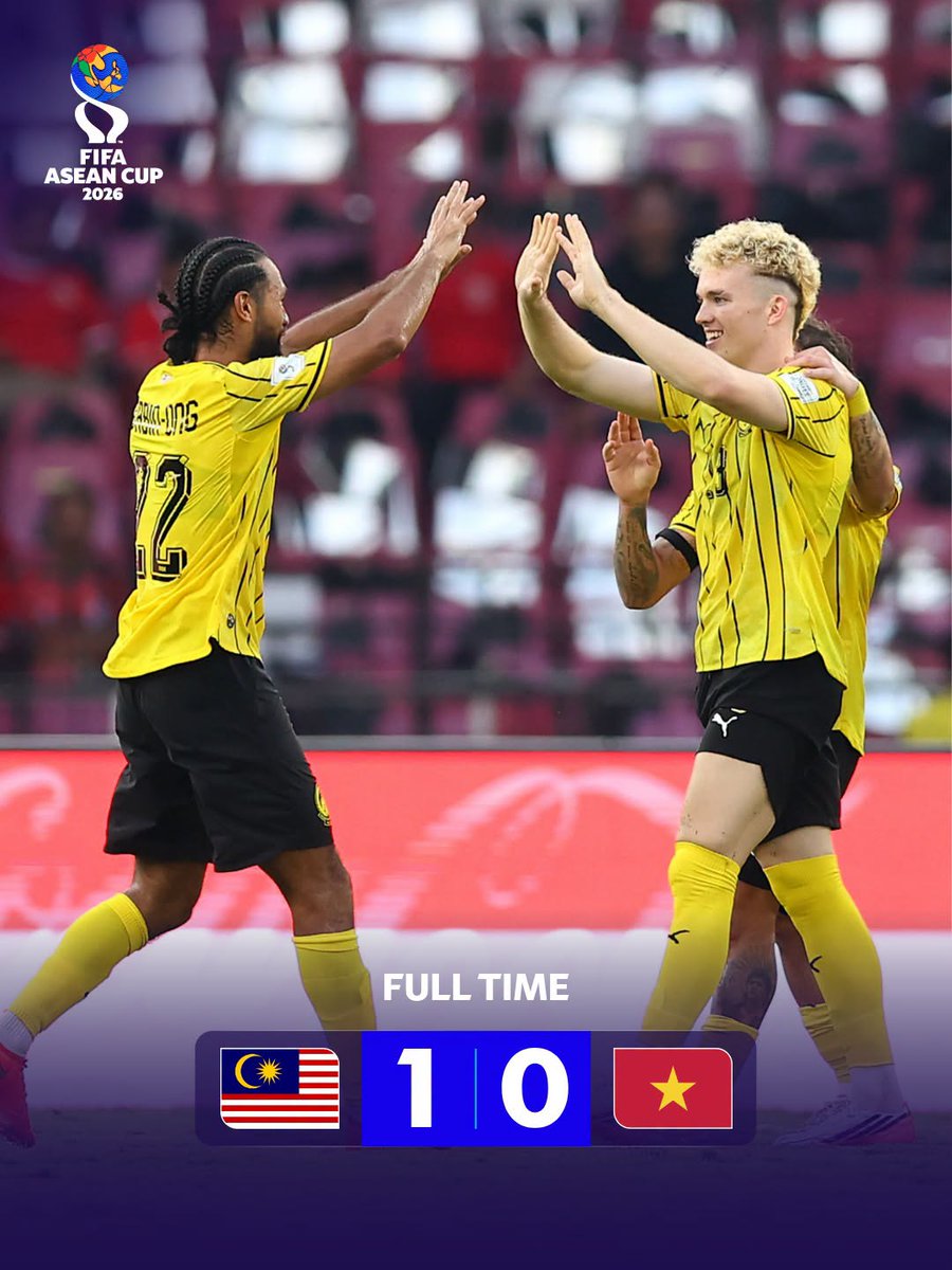 windowintlpod's tweet photo. Malaysia 🇲🇾 ended a 12-year wait for a win against Vietnam 🇻🇳 earlier in the third place match of the FIFA ASEAN Cup.

Remember, their "win" against Vietnam last year was reversed.

Malaysia didn't concede a single goal the entire tournament. 👀 https://t.co/xK5WN2fd9g