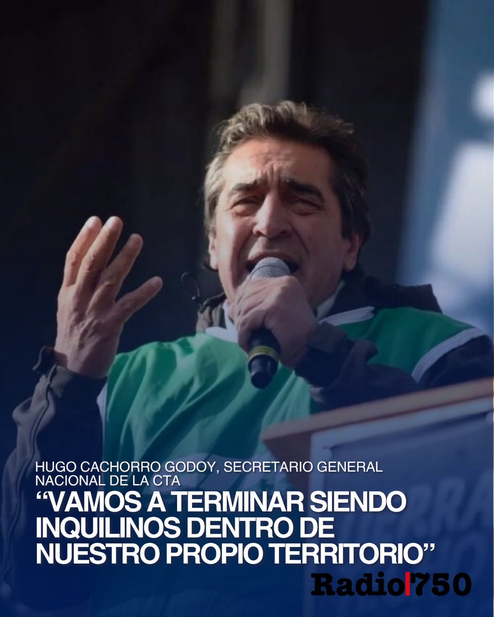VHMok's tweet photo. ⚖️ MOVILIZACIÓN CONTRA LA CORTE SUPREMA

📢 La CTA Autónoma y la CTA de las y los Trabajadores convocaron a movilizarse este martes 6 de octubre a las 15 frente a la Corte Suprema, en rechazo al reciente fallo del máximo tribunal sobre la Ley de Tierras.

📌 La protesta cuestiona la decisión judicial vinculada con el DNU 70/2023, que modificó el régimen establecido por la Ley de Tierras Rurales y sus restricciones para la adquisición de tierras por parte de extranjeros.

🗣️ “Esto es utilizar el Poder Judicial para acatar órdenes que les dan desde la Casa Blanca”, señaló Hugo Cachorro Godoy, secretario general nacional de la CTA, en #LaMañana por @am750.

📍 Las centrales sindicales plantean su rechazo al fallo y convocan a concentrarse frente al máximo tribunal.

#CorteSuprema #Tierras #CTA #CTAAutónoma #LeyDeTierras #DNU70