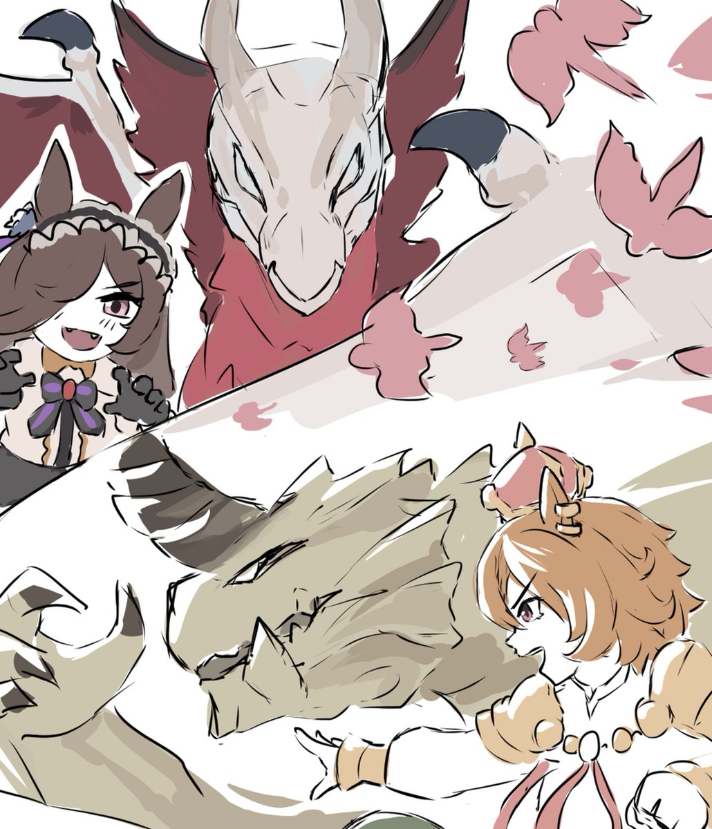 ruu_wk's tweet photo. Full artwork on third image. We're back to uma x monstieeee!
#umamusume #monsterhunter https://t.co/cWVTRhqbWP