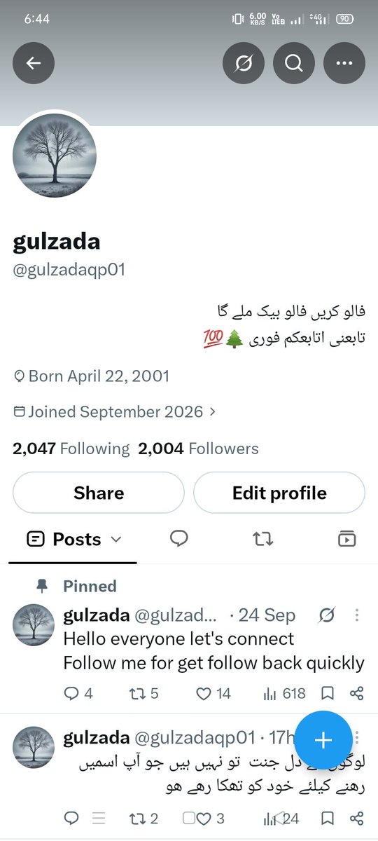 gulzadaqp01's tweet photo. Thanks everyone 
2k complete 💯✅ https://t.co/r3VTv1vyEw