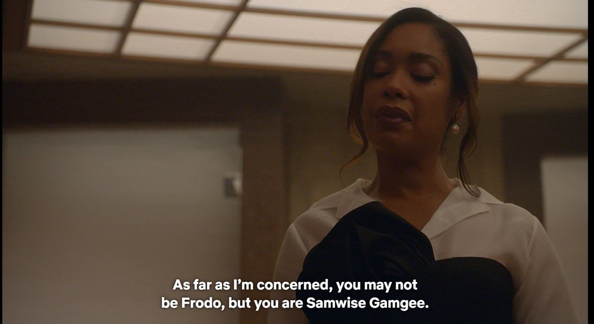 Uriolagoitia's tweet photo. Mira @ToIkienverse :  Suits, temporada 5, episodio 11.
Jessica Person admite que ya se leyó El Señor de los Anillos cuatro veces. https://t.co/wL8Y2QlDeW