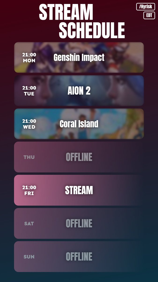 HyriskR's tweet photo. Oh snap a schedule appeared! https://t.co/9Wh1zGpjhZ