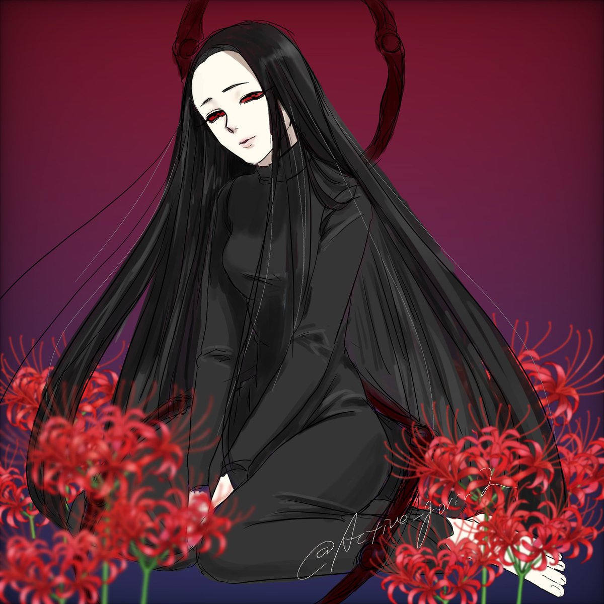Active_gorira's tweet photo. 曼珠沙華

#2Mゴリラ　#イラスト　#Illustration https://t.co/1UWGRf5sPq