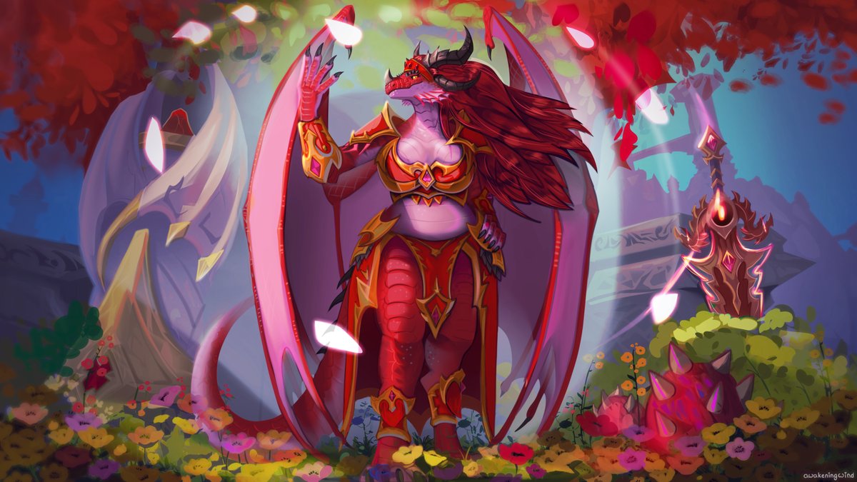 awakeningwind's tweet photo. Red dragoness ❤️ https://t.co/Gb41vj0jHX