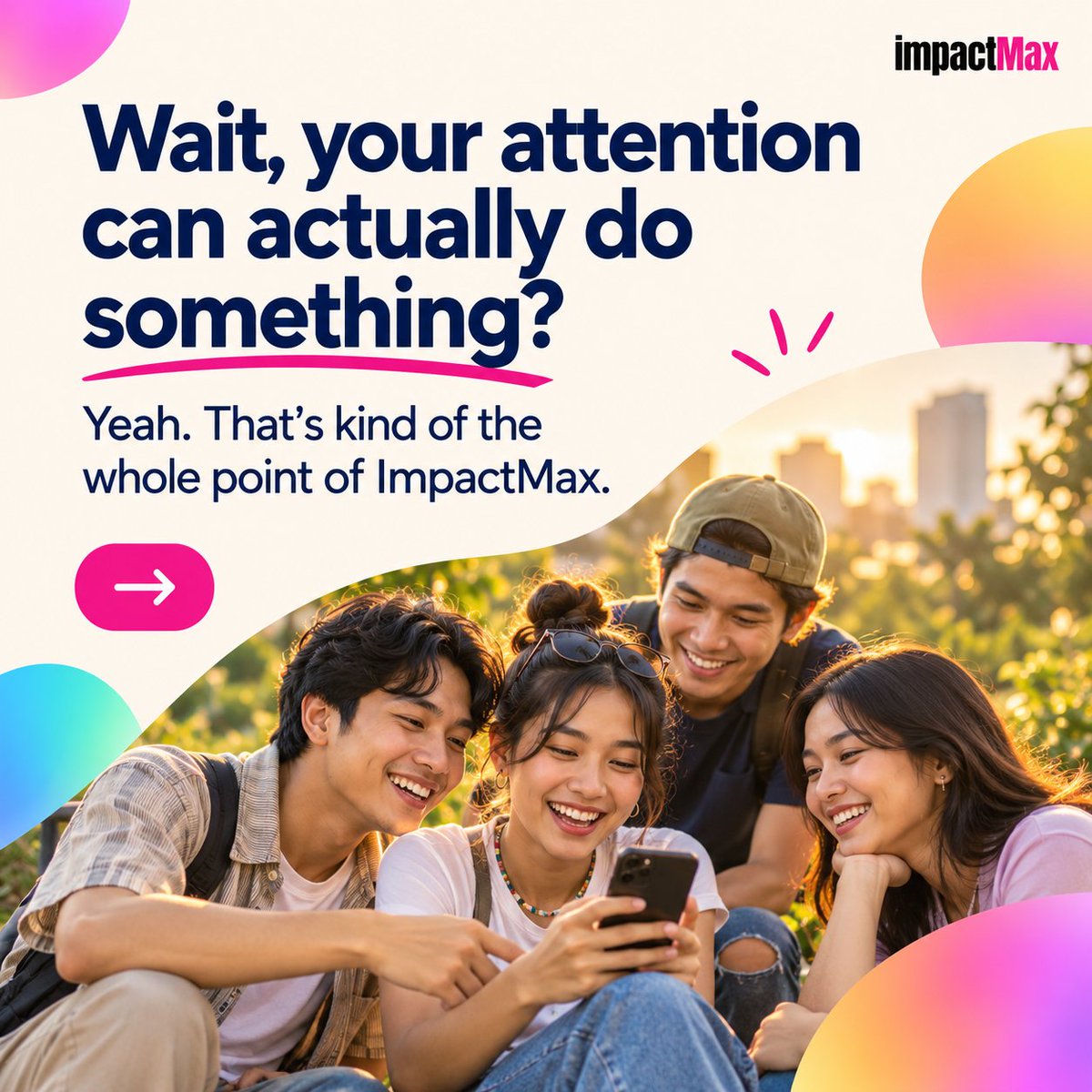 ImpactMaxdotfun's tweet photo. Attention is only the beginning. 👀

ImpactMax helps credible causes turn stories into communities, communities into contributions, and contributions into real-world impact.

CAUSE → STORY → COMMUNITY → CONTRIBUTION → IMPACT

Explore the causes and campaigns we’re building:
https://t.co/7epoitD4bz⁠￼

Welcome to ImpactMax. 🌍

#ImpactMax #SocialImpact #RealWorldImpact