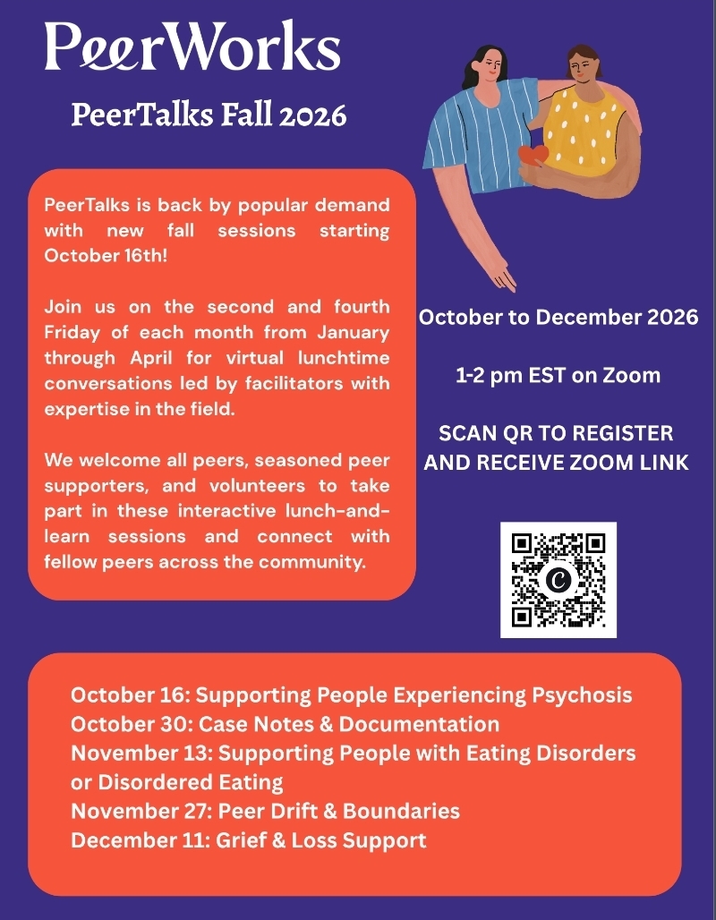 PreciousLesko's tweet photo. On Friday, October 16, I’ll be facilitating a PeerTalks sessions on supporting someone experiencing psychosis.

I’m grateful for the chance. Nervous, but excited, to offer my perspective and what I’ve learned from years of walking alongside people through psychosis, hospitalization, and the long stretch of figuring out what support actually looks like.

PeerWorks PeerTalks is back for fall: virtual lunch-and-learn sessions, 1–2 pm EST on Zoom, for peers, peer supporters, and volunteers. October 16 is Supporting People Experiencing Psychosis. Later sessions cover case notes, eating disorders, boundaries, and grief.

If you do this work, or you’re learning how to, come sit in.

Scan the QR to register and get the Zoom link.

#PeerSupport #Psychosis #PeerWorks #MentalHealth #LivedExperience
