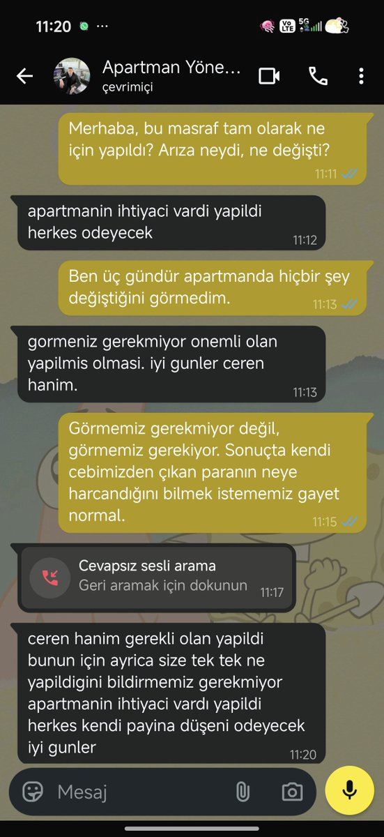 cerencanimyaa's tweet photo. Arkadaşlar apartman yöneticisi bugün “acil apartman gideri” diye daire başı 2.250 TL para istedi. Ne arızası olduğunu, ne yapıldığını sordum ama doğru düzgün cevap vermedi. Üç gündür apartmanda hiçbir değişiklik göremiyorum. Bir de giderleri görünce iyice şüphelendim. Bu durumda ne yapmam gerekiyor?
