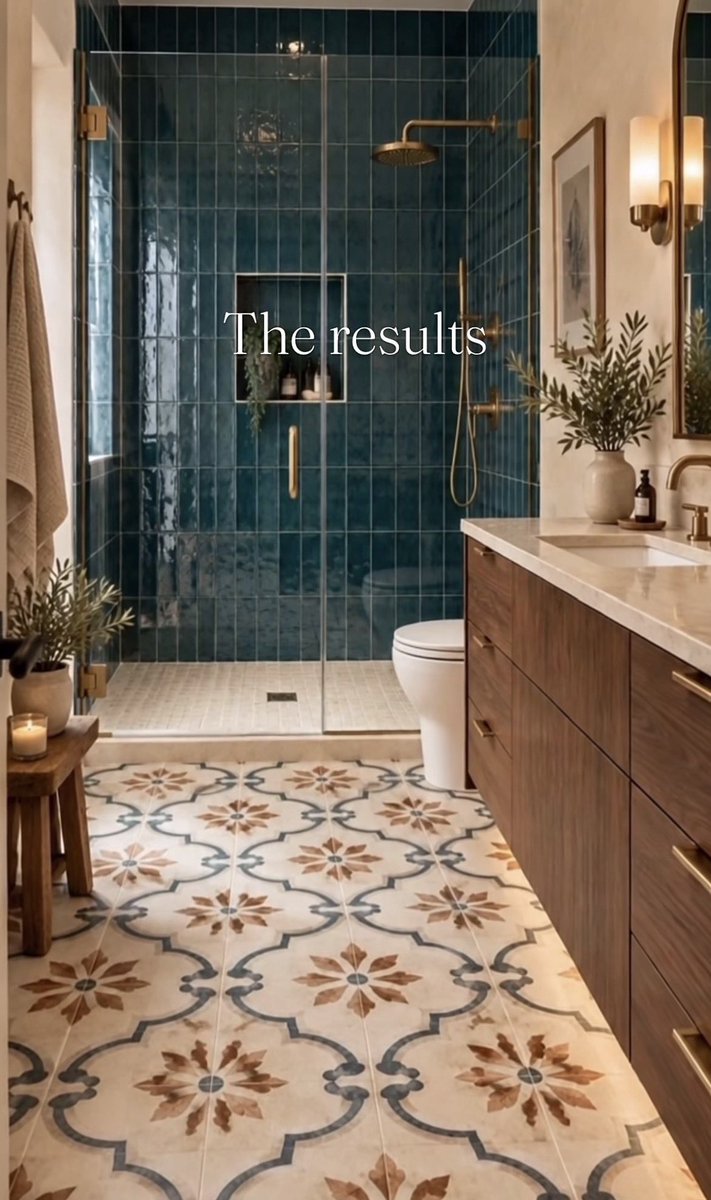 sehviyat's tweet photo. Deep green vertical shower tiles. https://t.co/EYXj6PVDBP