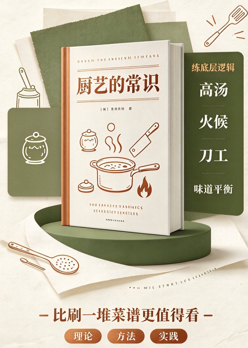 Huahuazo's tweet photo. 普通食谱书：第一步、第二步、第三步，照着做

《厨艺的常识》：先讲原理，再给食谱，让你理解每一步为什么这么做。

区别是：前者教你做一道菜，后者教你做任何菜。
🔗：https://t.co/hgAPG62mK0 https://t.co/uxLmsj3hie