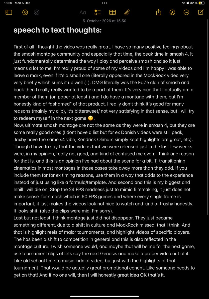 StepCatSSB's tweet photo. I watched MockRocks history of smash montages video and had some thoughts about it all, for those who know and care https://t.co/0OijEsJL1P