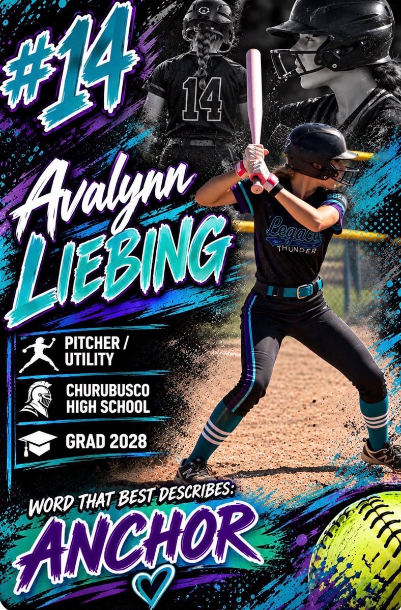 LegacyThunderIN's tweet photo. “Anchor” stability, holds everyone together and is a positive energy 
Our #14 Avalynn Liebing is a gem, not only is she a phenomenal athlete, she is always smiling and has her teammates best interest at heart. https://t.co/O6QBadFHdL