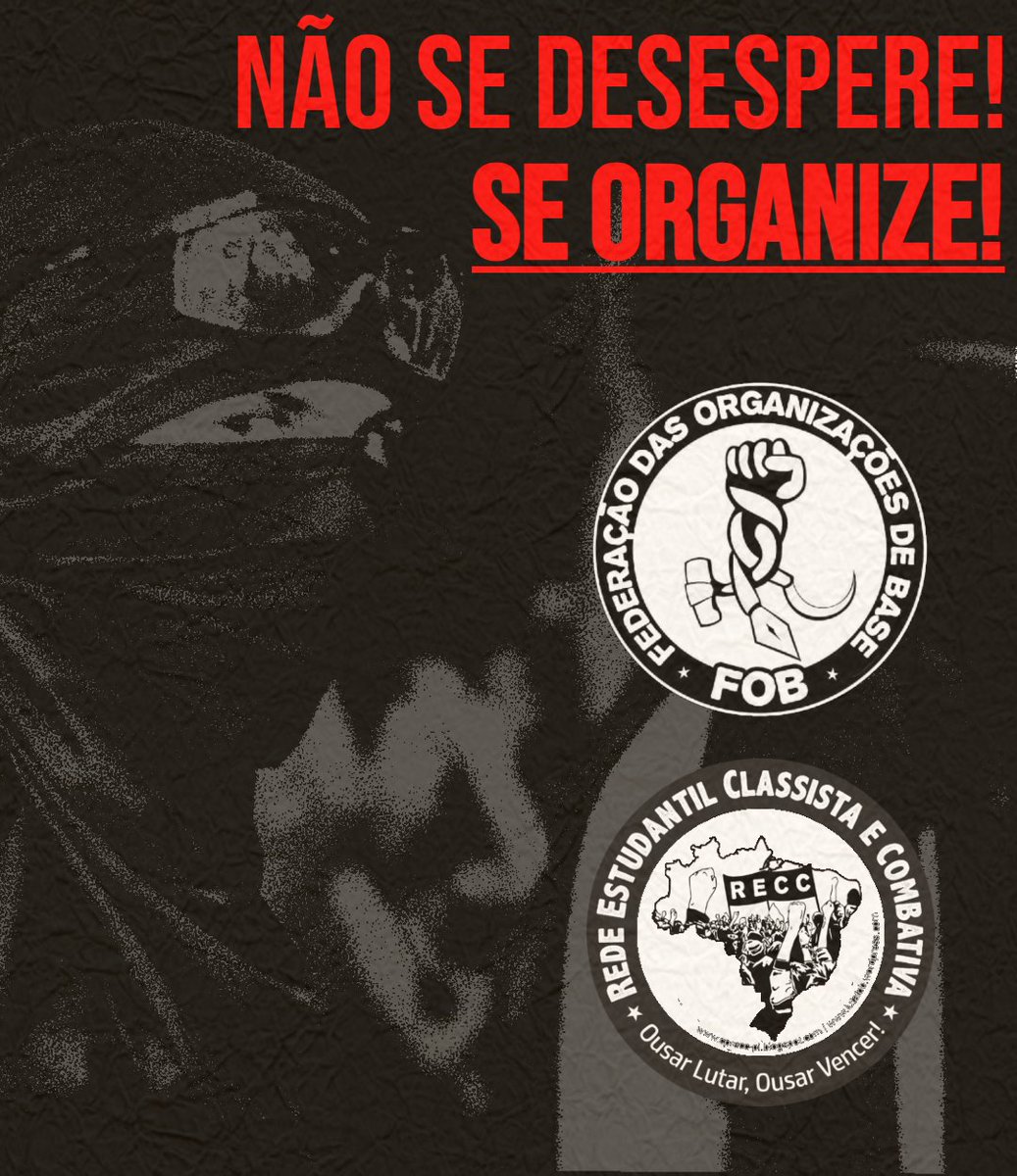 LUTAFOB's tweet photo. NÃO SE DESESPERE!  SE ORGANIZE! 

O medo não tem serventia nenhuma, somente nos imobilizará. Nossa tarefa agora nesses tempos sombrios que se aproximam de ataque aos direitos básicos, direitos trabalhistas e minorias sociais é só uma: se organizar

👇
https://t.co/VNpx09Da5X https://t.co/2ZRIDK2jvc