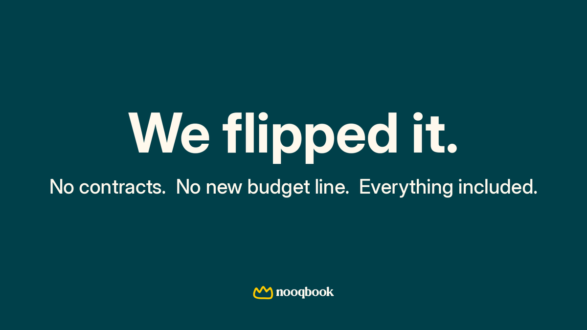 Nooqbook's tweet photo. Most rec software wants a contract and a new budget line before one family signs up.

We flipped it.

No contracts. No minimums. Nothing upfront.
No new budget line.
Everything included. No tiers. No add-ons.

Rec directors: what would you add to this list? https://t.co/KIlzrBO6wK