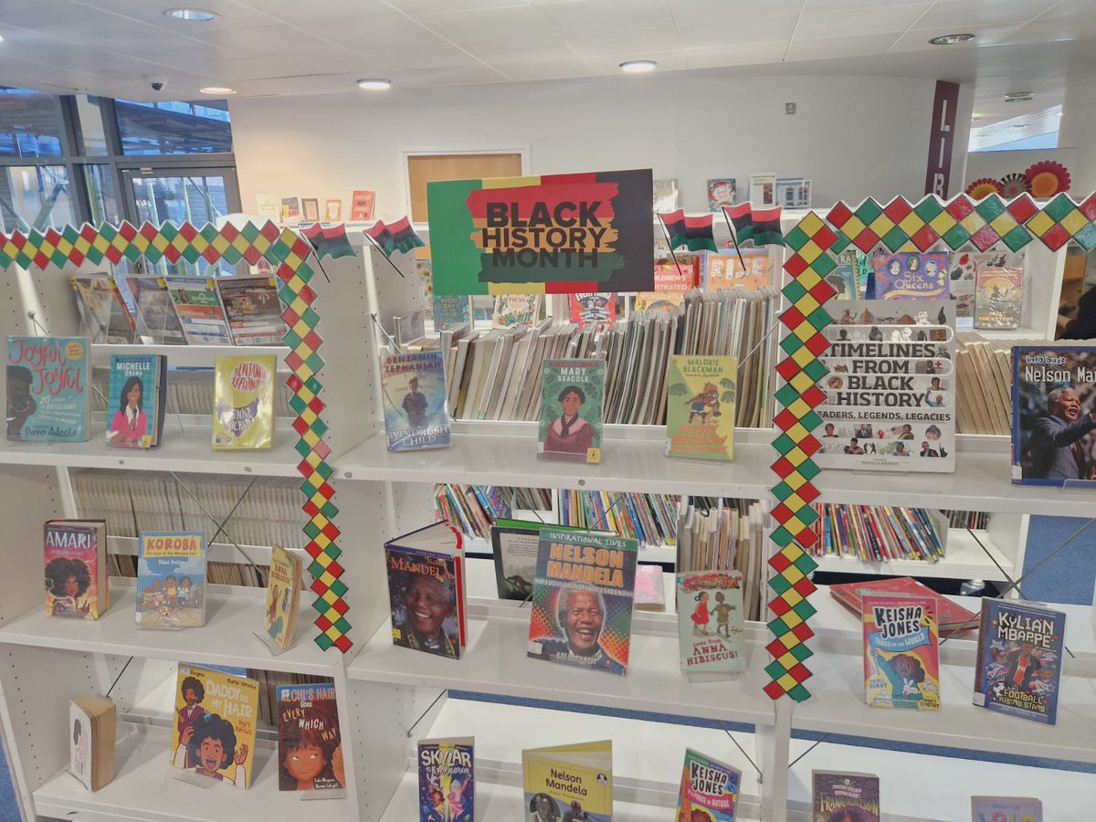 ElthamLibrary's tweet photo. October is #BlackHistoryMonth, here at #ElthamLibrary we are celebrating the achievements, rich culture and heritage of the black diaspora with a new display in the adult library. There are books across a variety of genres to be perused and borrowed! 📚 #LoveYourLibrary https://t.co/R9mBh1SNme