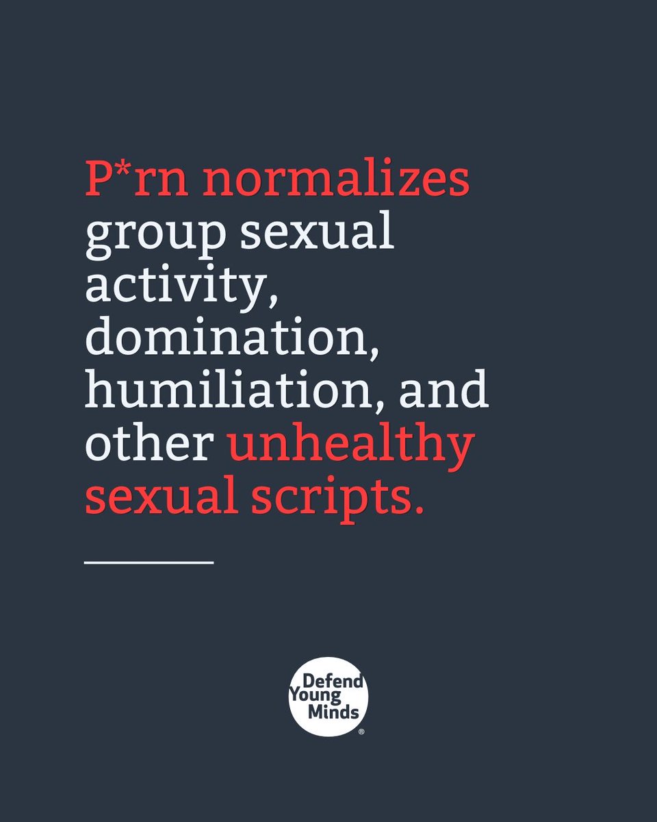 DefendYM's tweet photo. P*rn often portrays behaviors and attitudes that can distort how kids understand s*x, relationships, and consent. When these messages are repeated, they can start to seem normal, even when they reflect unhealthy ideas about how people should treat each other. 🚩

#Cornell7 https://t.co/G03h0TejtG