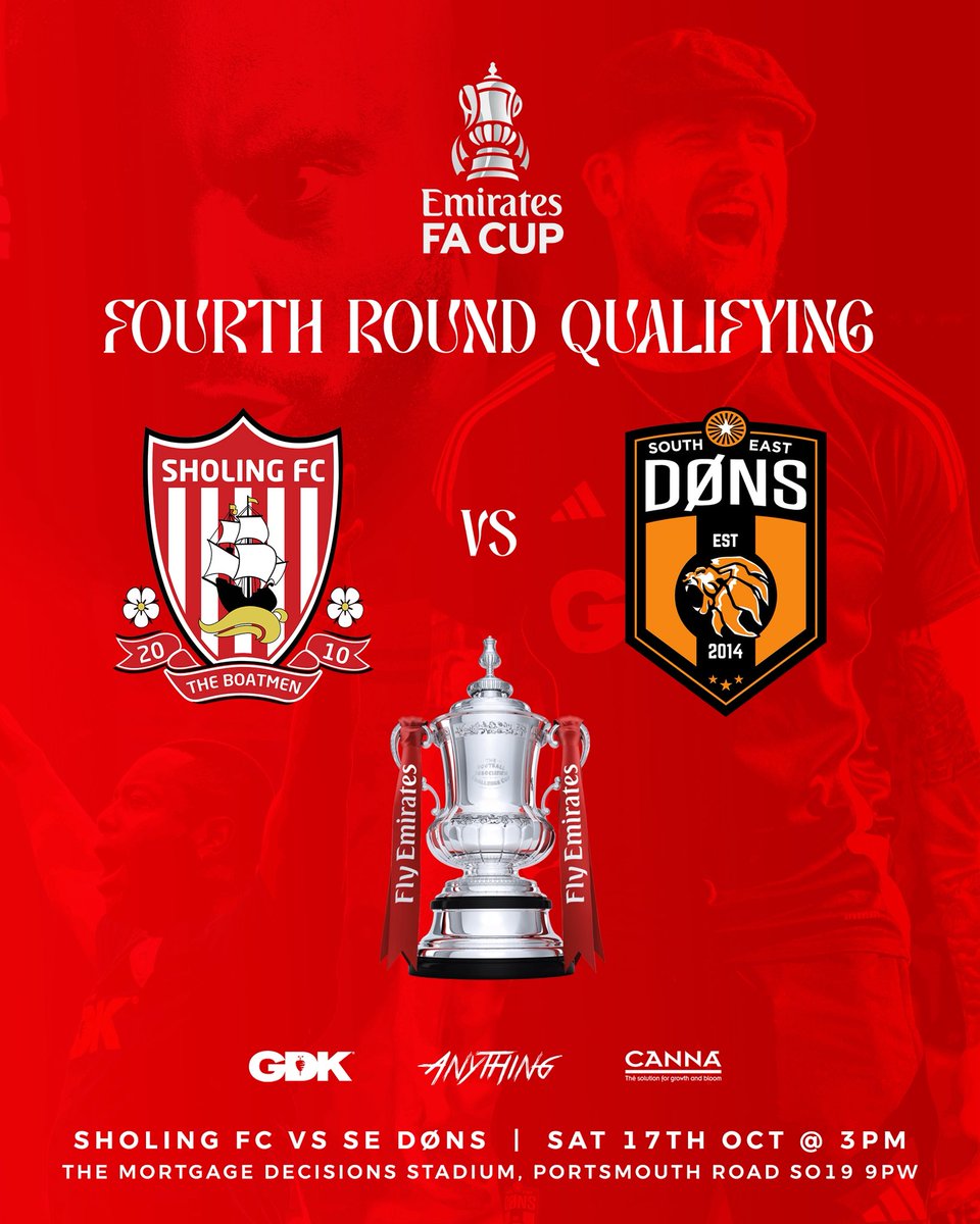 sedonsfc's tweet photo. FA CUP FOURTH ROUND QUALIFYING 🎩 

Next Stop Southampton ‼️ Cancel your Lunch Date with your love interest &amp; MAKE THAT TRIP ⚔️

The Europa League Dream is STILL Alive! 17th October Join us the Row #ANYTHING https://t.co/4BMucWnYKZ