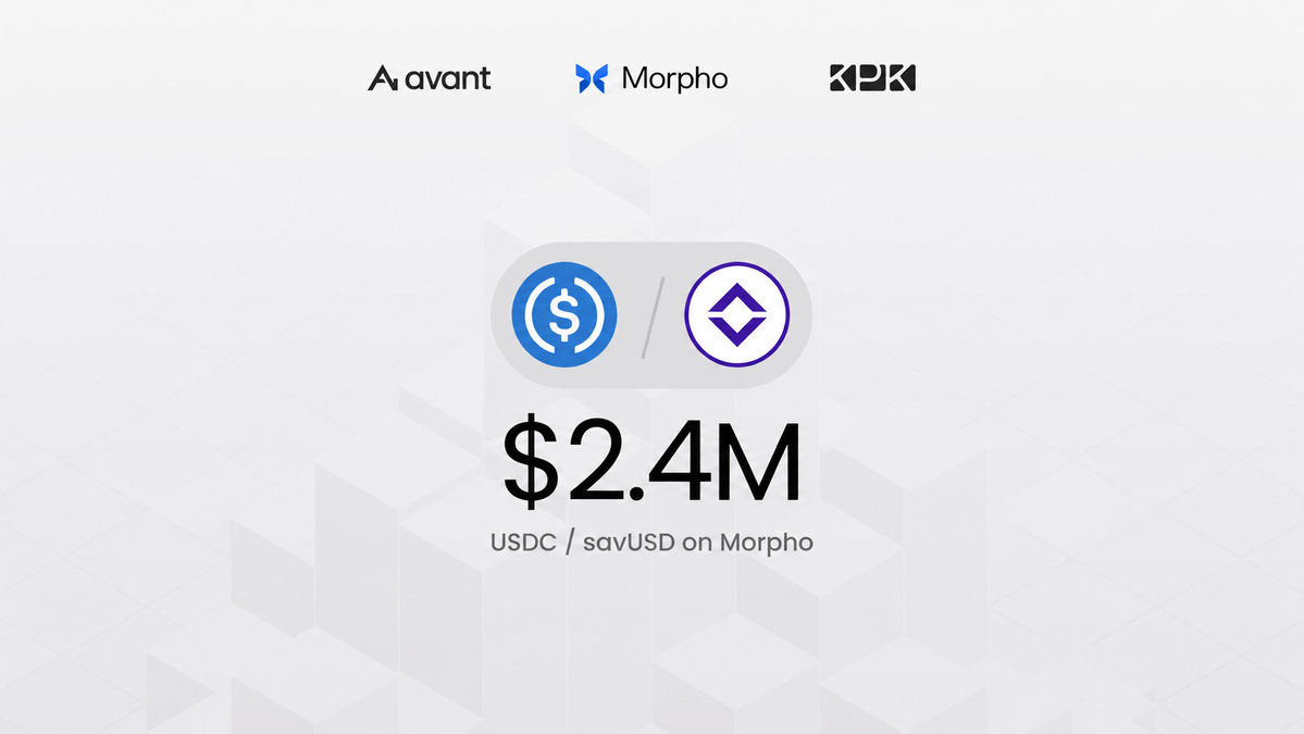 avantprotocol's tweet photo. Onchain dollars will win on distribution, utility, and yield.

One week after launching on @Base, savUSD has grown to $2.4M on @Morpho and is now the highest-yielding stablecoin market on Base.

The goal: make savUSD the productive dollar across Base’s credit economy. https://t.co/lt2rQtY47r