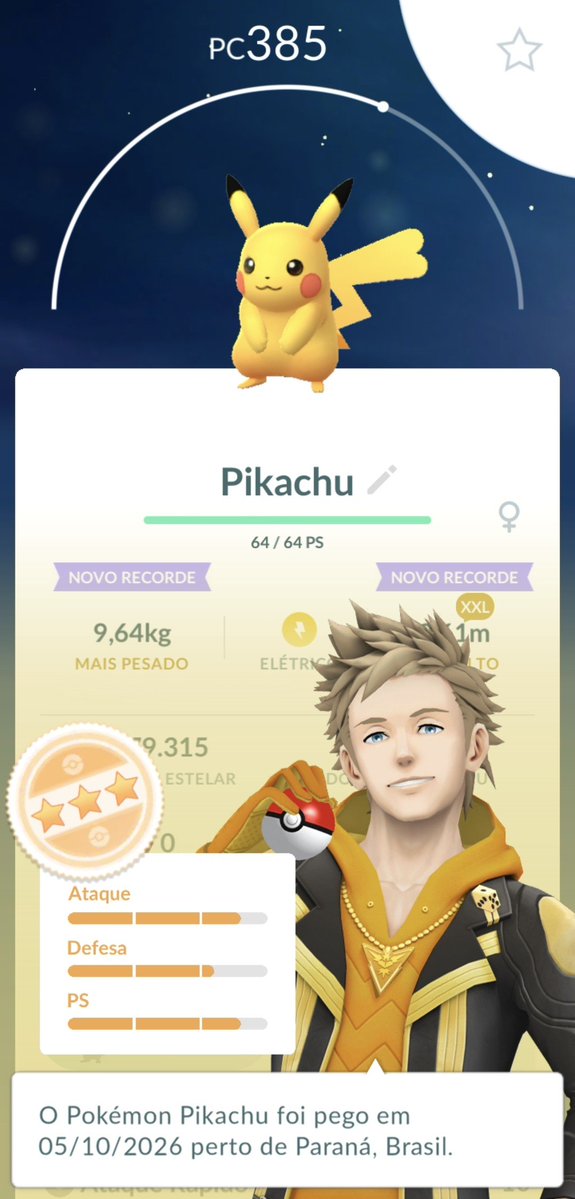 httpsrpc's tweet photo. @xaspovisk olha oq acabei de pegar, um picachu xxl 3 estrelas https://t.co/Q0l4c6kQvw