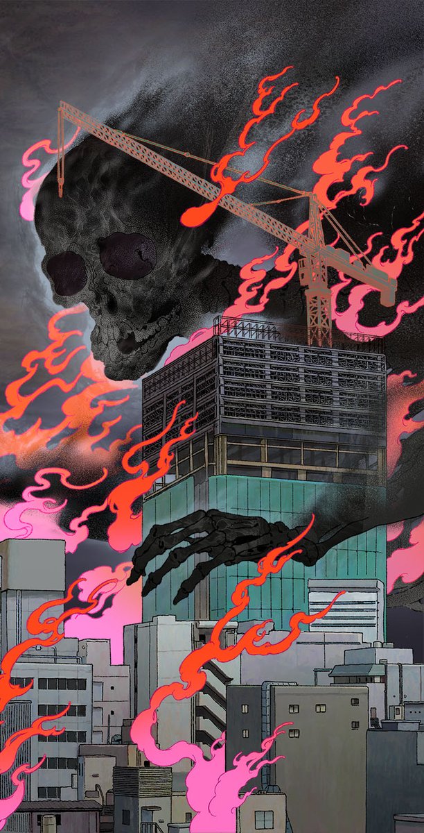 jungsnrk's tweet photo. Book cover illustration for 
骨灰 : 冲方 丁 Bone Ash Ubukata Tow
อาถรรพ์เถ้ากระดูกมรณะ https://t.co/RZBUgXxgY1