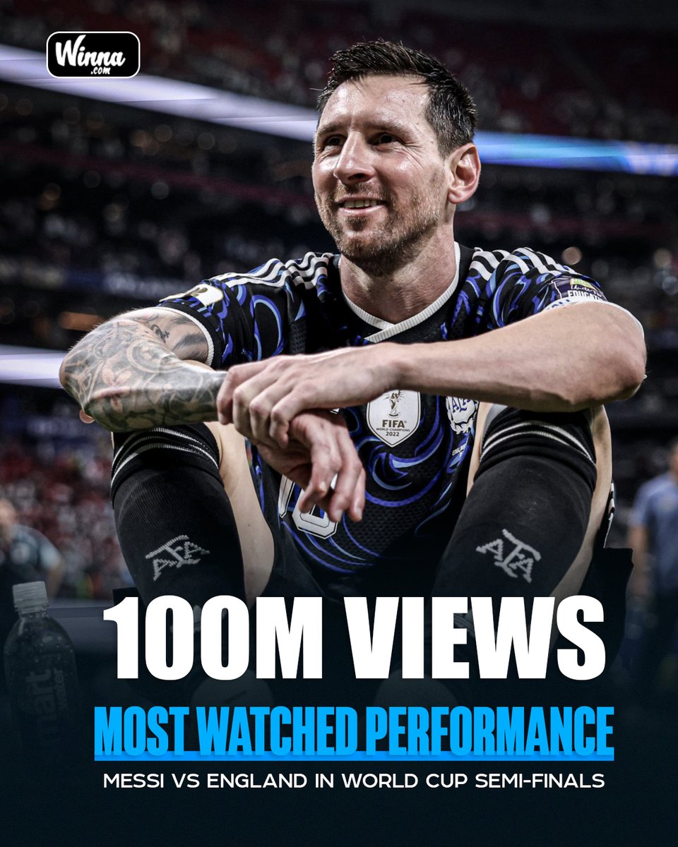 WinnaFC's tweet photo. 🚨| OFFICIAL:  Messi vs England is the most rewatched performance of the 2026 World Cup across social media.🐐 https://t.co/bu3UOGqhVM