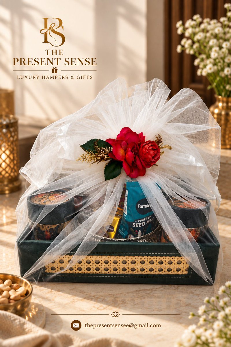 NarwayAnil's tweet photo. ✨Thoughtful gifting, beautifully curated. ✨

🎁 Corporate &amp; Bulk Gifting
✨ Festive Hampers
🤍 Customized Gifting Solutions
🎀 Elegant Packaging &amp; Finishing

Explore our premium hamper collection .
Link 🔗 - 
https://t.co/pxdAqL91vu https://t.co/ls7hR8NoqO