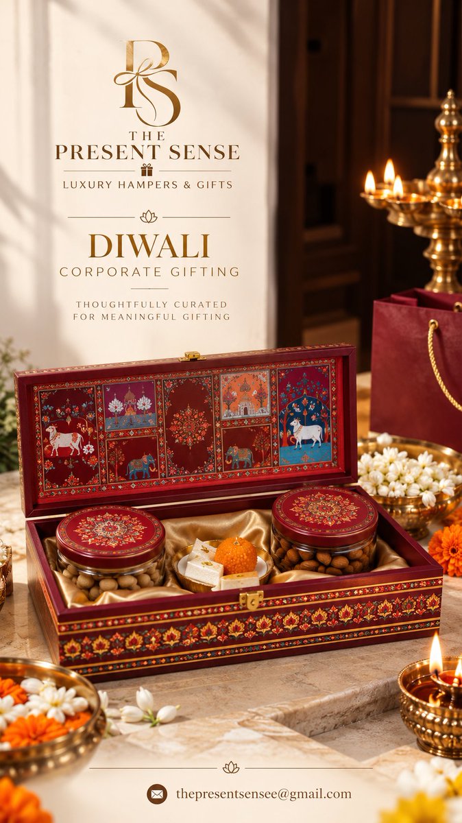 NarwayAnil's tweet photo. ✨Thoughtful gifting, beautifully curated. ✨

🎁 Corporate &amp; Bulk Gifting
✨ Festive Hampers
🤍 Customized Gifting Solutions
🎀 Elegant Packaging &amp; Finishing

Explore our premium hamper collection .
Link 🔗 - 
https://t.co/pxdAqL91vu https://t.co/ls7hR8NoqO