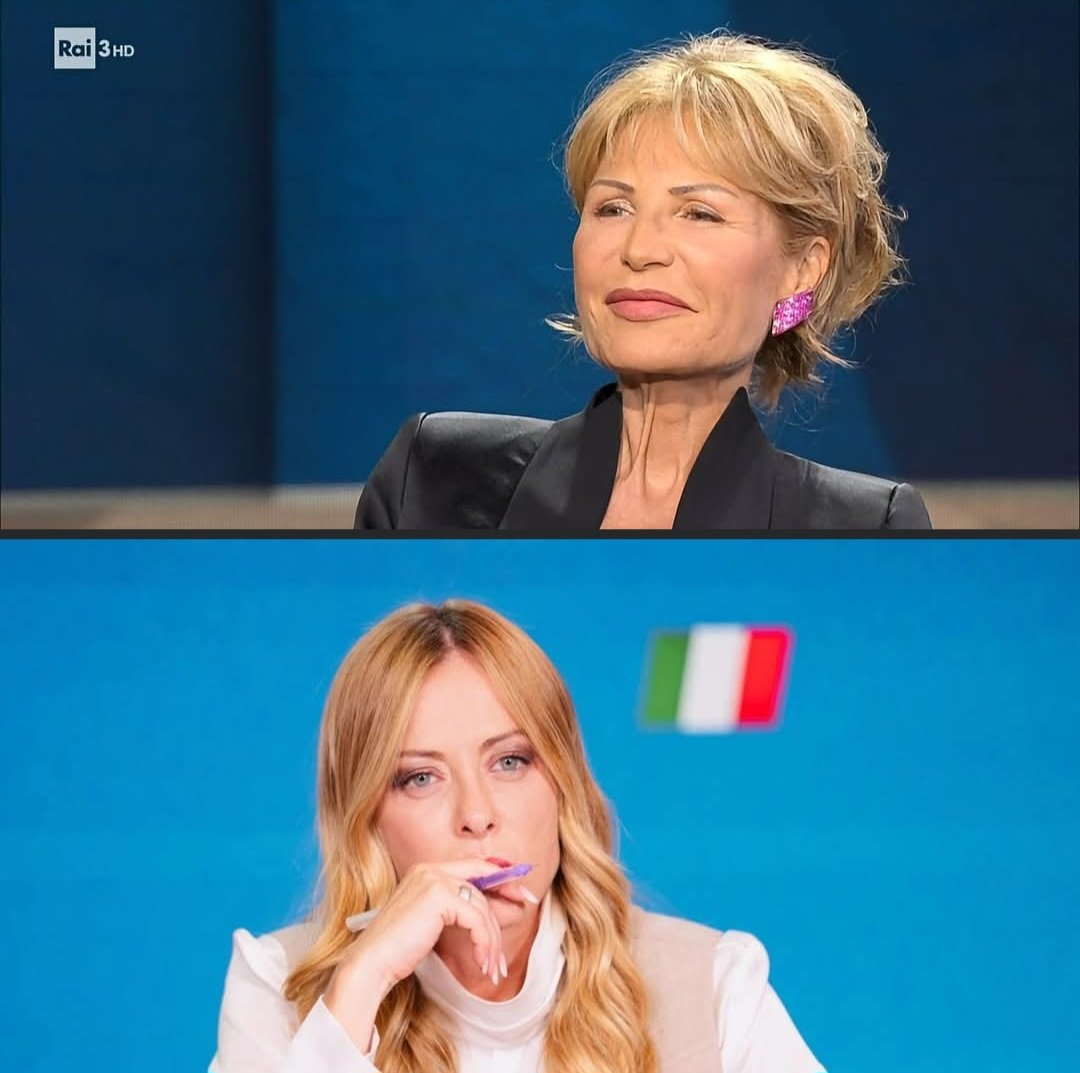 doluccia16's tweet photo. La Gruber, alta 1,63cm. afferma che la Meloni (1,63cm.), è diversamente alta. 
La Gruber invece è diversamente connessa con la realtà. 🤣🤣🤣🤣🤣🤣 https://t.co/UFCKnSJ6rn