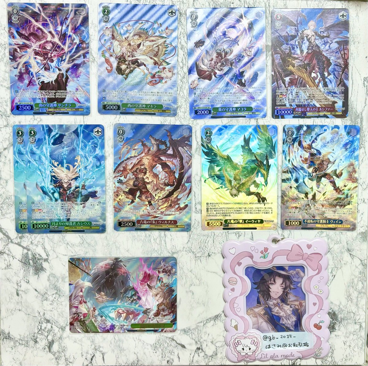 gb_2015_'s tweet photo. 【交換/譲渡】グラブル　グランブルーファンタジー　ヴァイスシュバルツ　BP

譲￤画像参照

求￤異種ランスロット、ラモラック又はオンラインサイト参照価格※＋送料
＞同種ランスロット、ラモラック

※ドラゴンスター金額参照いたします。
譲渡はRR（R）、UC（C）のキャラ毎纏めての方優先 https://t.co/zjNGn4fzuT