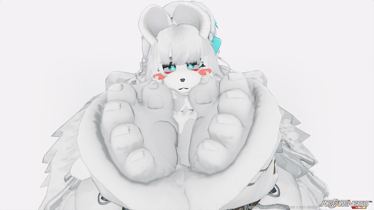 SWBM2700's tweet photo. モフモフでか���かシロクマちゃん
#PSO2NGS_SS 
#PSO2獣人SS部 
#メンテの日じゃないけどssを貼る https://t.co/eXCHmnfdnk