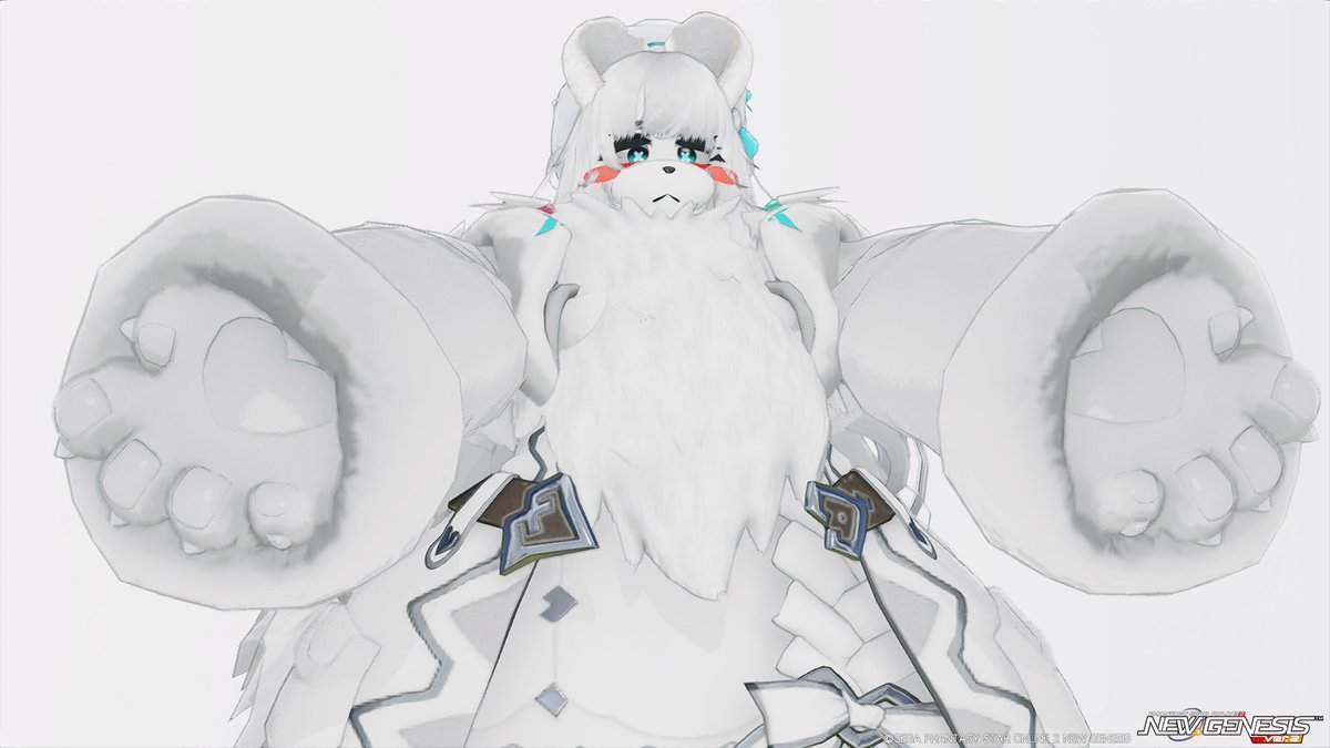 SWBM2700's tweet photo. モフモフでか���かシロクマちゃん
#PSO2NGS_SS 
#PSO2獣人SS部 
#メンテの日じゃないけどssを貼る https://t.co/eXCHmnfdnk