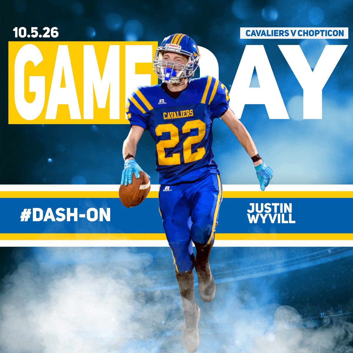 CalvertFootball's tweet photo. Come support our Gold Squad (JV) as they have a matchup this evening at home against Chopticon. Kickoff is at 5:30. Go Calvert! #DASHON https://t.co/80xfifdQuN