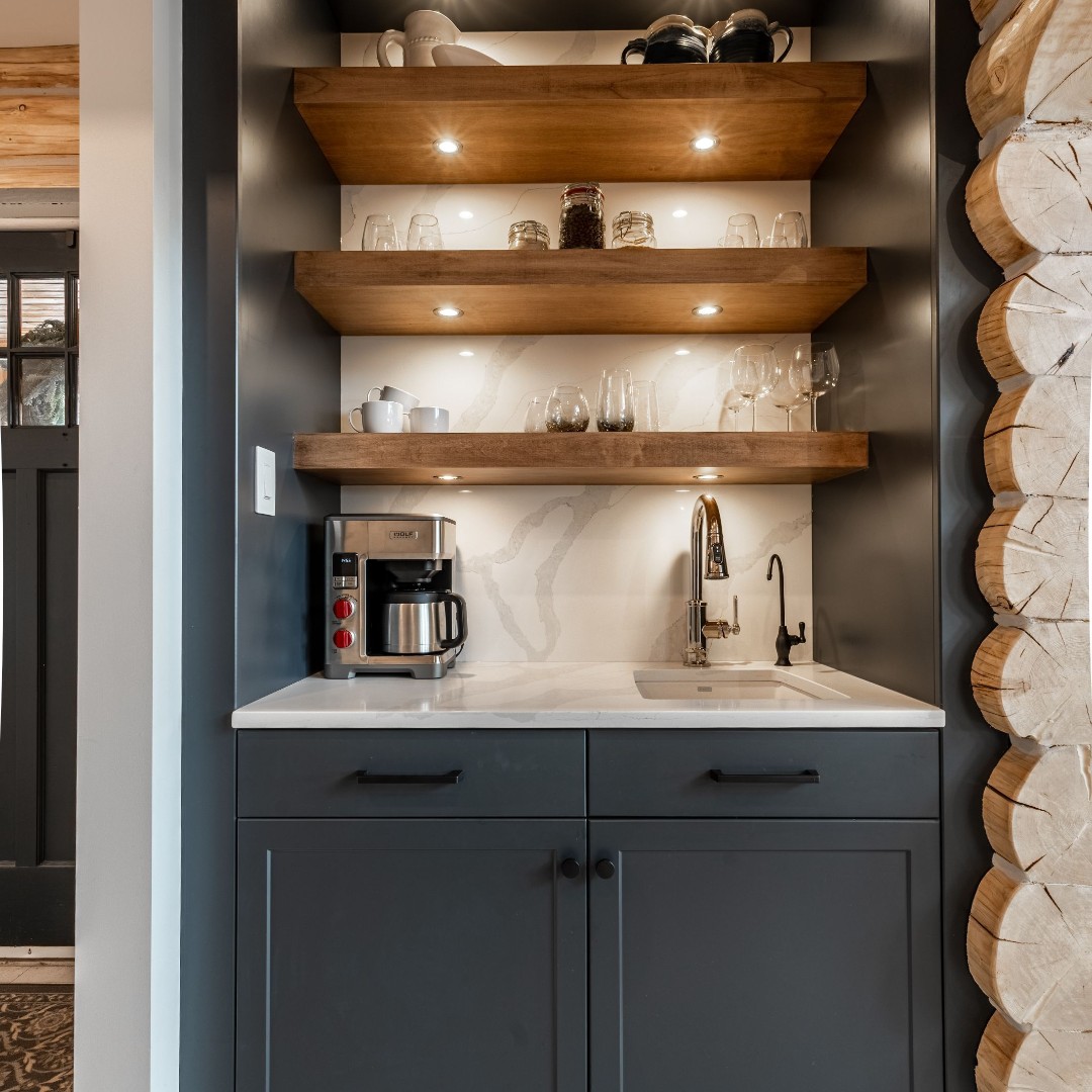 CHBANational's tweet photo. The Log House Reno by Hometown Homes, a member of @SaskatoonHBA, won a CHBA National Award for Housing Excellence after transforming a 1990s log house into a home better suited to a growing family.

The homeowners wanted more space and a more open area for gathering and entertaining. The kitchen was relocated from its enclosed location in the centre of the home into an unused section of the living room, while the former kitchen became an additional bedroom.

That redesign came with challenges specific to a log home. New kitchen windows had to be cut into the log walls, plumbing and electrical had to be rerouted into the new kitchen space, and a thermal imaging gun was used to locate the main floor’s in-floor heating lines so they would not be damaged during jackhammering.

Take a look through the before-and-after photos, then read the full story behind The Log House Reno:
https://t.co/AiniwMHAud

#CHBAHousingAwards #RenovationMonth #RenoMonth #WholeHomeRenovation