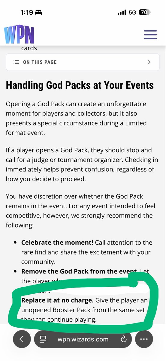 zackyap's tweet photo. Hot take from an LGS owner?

As much as I love my players and would be happy to do this as it IS a special moment for the player. I feel like WOTC calling out to LGS to replace it at no charge shows how little WOTC knows about the business situation for LGSs. https://t.co/mG6SzcrjQv