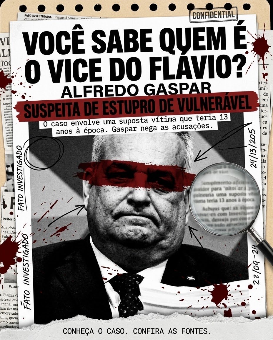sookyriice's tweet photo. 🚨 GENTE, PRECISAMOS FALAR SOBRE O VICE DO FLÁVIO.

Alfredo Gaspar é alvo de pedido de investigação da PF por suspeita de estupro de vulnerável.

E tem mais. 🧵👇

#Eleicoes2026 #EleNão #FandomComLula #Lula2026étetra https://t.co/oqUvbtyIvF