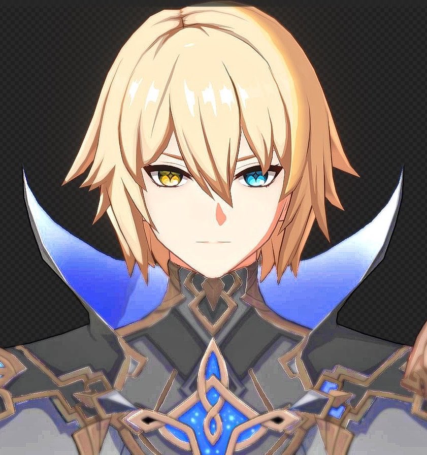HourlyTeyvat's tweet photo. 🚨 PLAYABLE DAINSLEIF 🚨

Dainsleif’s playable model includes major changes such as:
- Removes his eyepatch.
- Heterochromia with blue + gold eyes.
- New outfit resembling Grey's clothing, with a lighter color scheme.

This picture is just fan art.

Via WWWhatever (SUS) ❄️ https://t.co/inXoZrNJUp