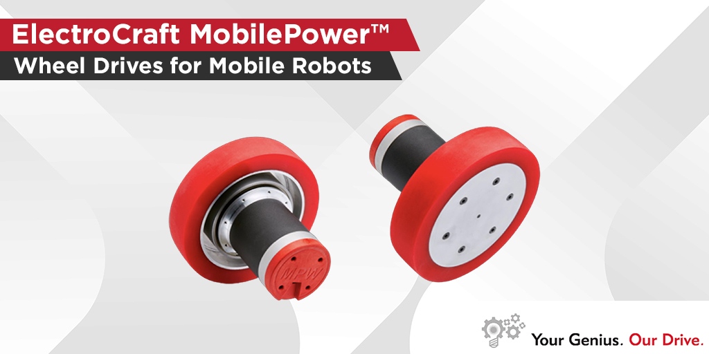 ElectroCraftInc's tweet photo. From warehouse automation to AMRs, ElectroCraft’s MPW wheel drives are designed to meet real-world demands. High torque, lightweight construction, and integrated efficiency. Everything mobility platforms need to move smarter.  Check it out: https://t.co/uKpwAXDIPO https://t.co/KpUVW9dfJT