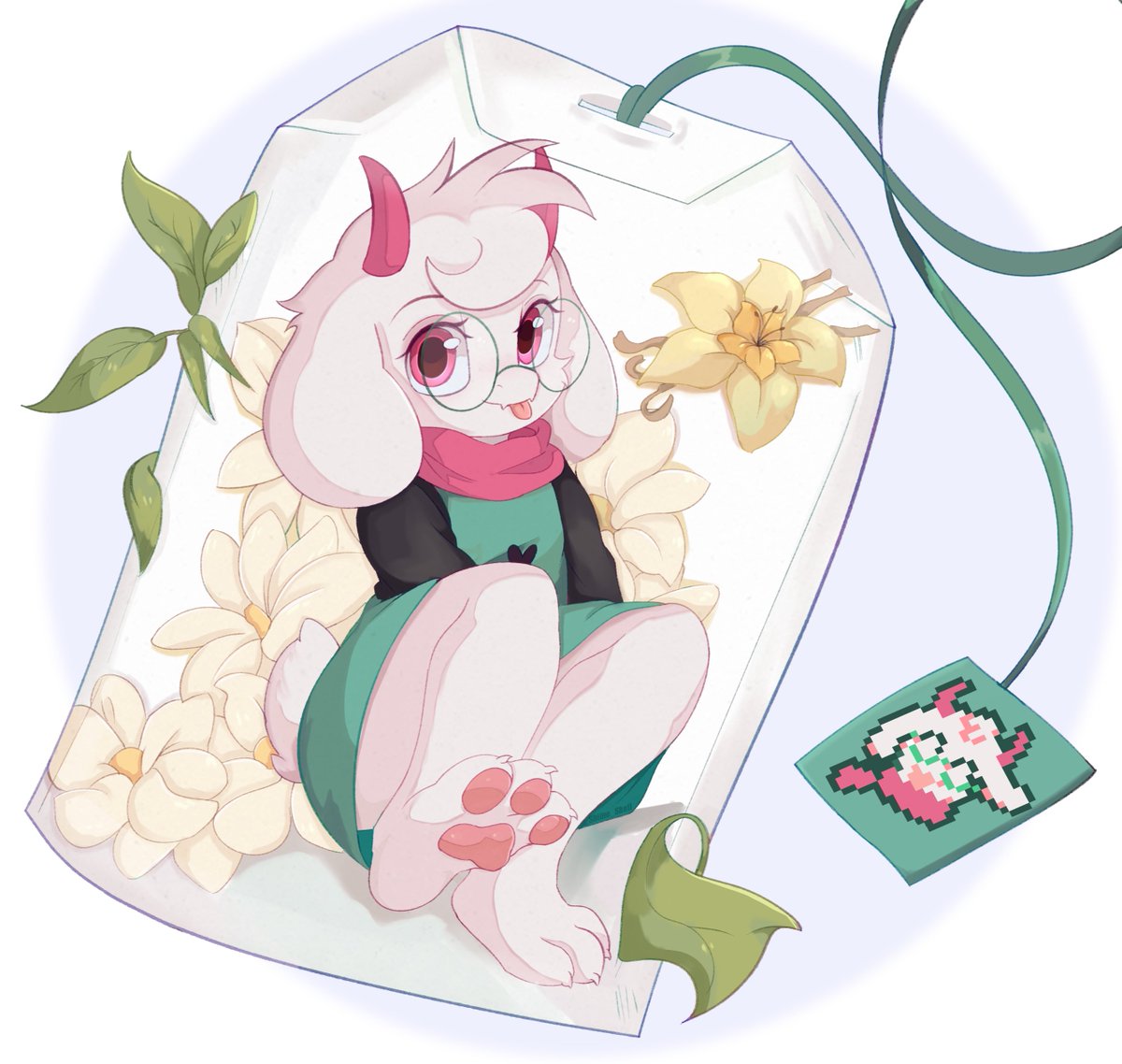 Shiiny_Shell's tweet photo. Ralsei Tea - Vanilla &amp; Chamomile 🌿
Brew some comfort 💚

#deltarune #ralsei https://t.co/CMVDJv3wwF