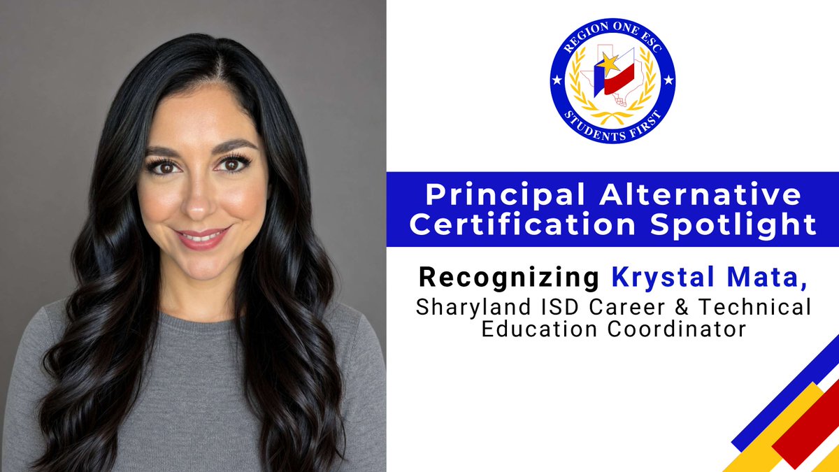 RegionOneESC's tweet photo. Congratulations to @SISDmedia's Krystal Mata on completing our Principal Alternative Certification Program! 🎉

Are you ready to become an educational leader? Get started at https://t.co/dfHpibx1xG. https://t.co/A7P2iVkaL9