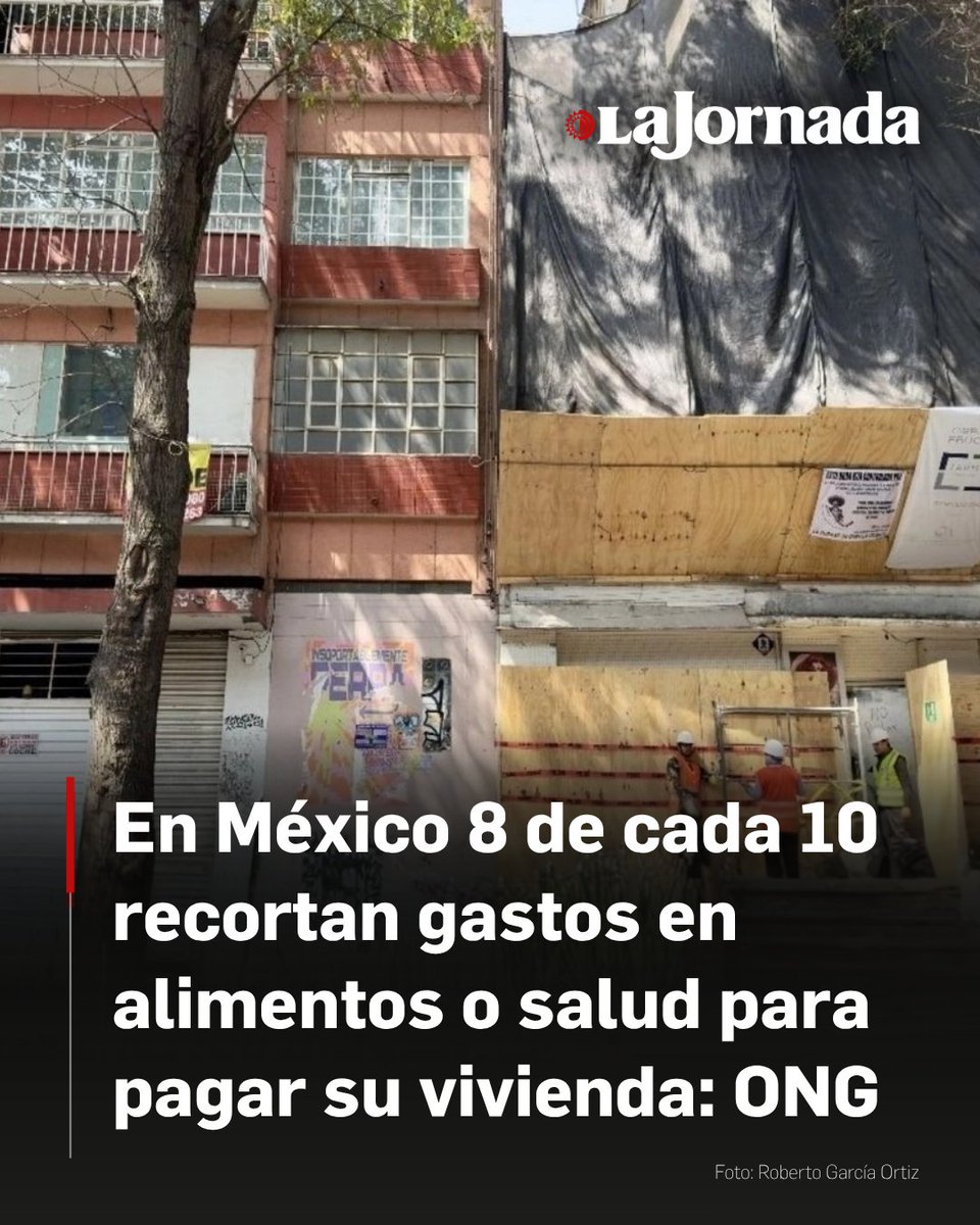 lajornadaonline's tweet photo. En México ocho de cada 10 personas reportan haber reducido al menos un gasto durante el último año, entre ellos destinado a la alimentación o servicios de salud, para poder pagar la vivienda, superando el promedio global de 75 por ciento, señala el estudio "Un hogar, pero ¿a qué costo?".

El informe indica cómo la vivienda influye en la calidad de vida de las personas, su salud, situación financiera, estabilidad y oportunidades de futuro, poniendo en evidencia lo que las personas tienen que sacrificar para poder pagar una vivienda.

Más información en: https://t.co/GxkmtSPK0a