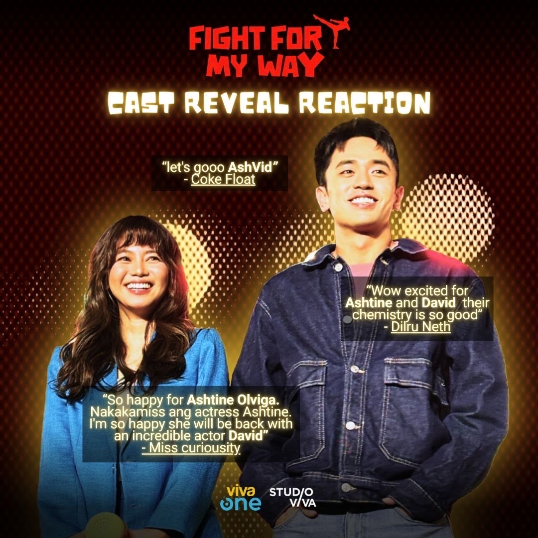 StudioVivaPH's tweet photo. Ready na for Ashtine and David tandem! β¨
FIGHT FOR MY WAY. This November 20, only on Viva One.
#FightForMyWay
#FightForMyWayPH
#VivaOne https://t.co/2TaGuqivMW
