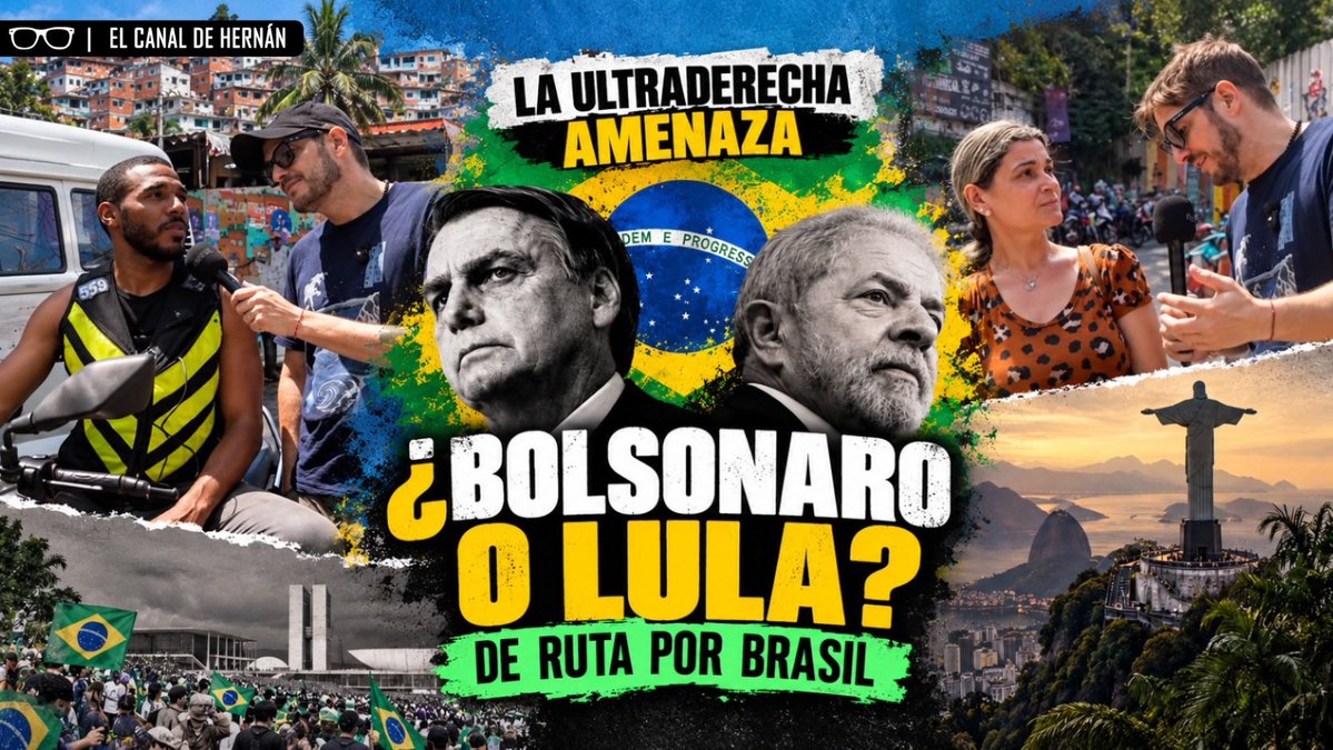 HernanGomezB's tweet photo. Estuve en Río de Janeiro durante las elecciones presidenciales y pude palpar de cerca el ambiente político que se vive en Brasil y la fuerza que mantiene el bolsonarismo. La segunda vuelta será el próximo 25 de octubre. Les comparto este reportaje sobre Brasil, el primero de la serie “La ultraderecha amenaza” que publicaré sobre Sudamérica.
Video completo: https://t.co/07ir0HJ9FS