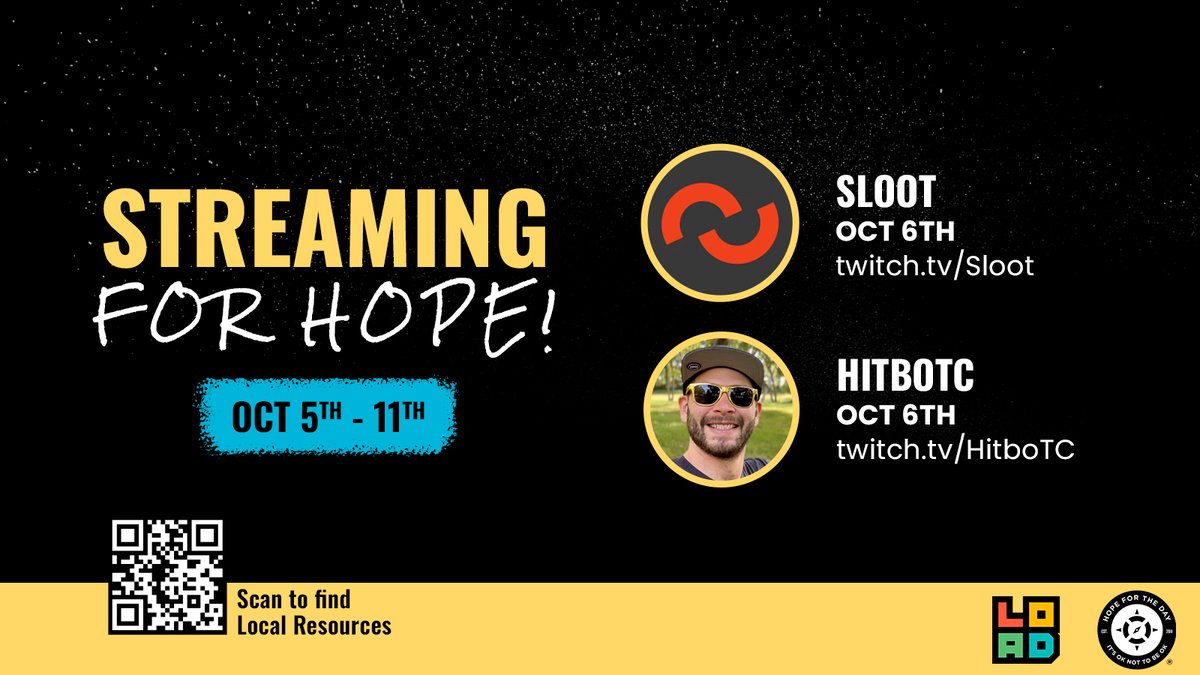 HopeForTheDay's tweet photo. Rest comes in many forms; adding a small pause to your day doesn't make you are weak. Stretch your muscles, grab some water or go enjoy the slight breeze . Take some time for yourself.

Join us this week w/ our partners @Loadscreengg with @Slootbag @HitboTC #streamingforhope https://t.co/abpBHcOcKp